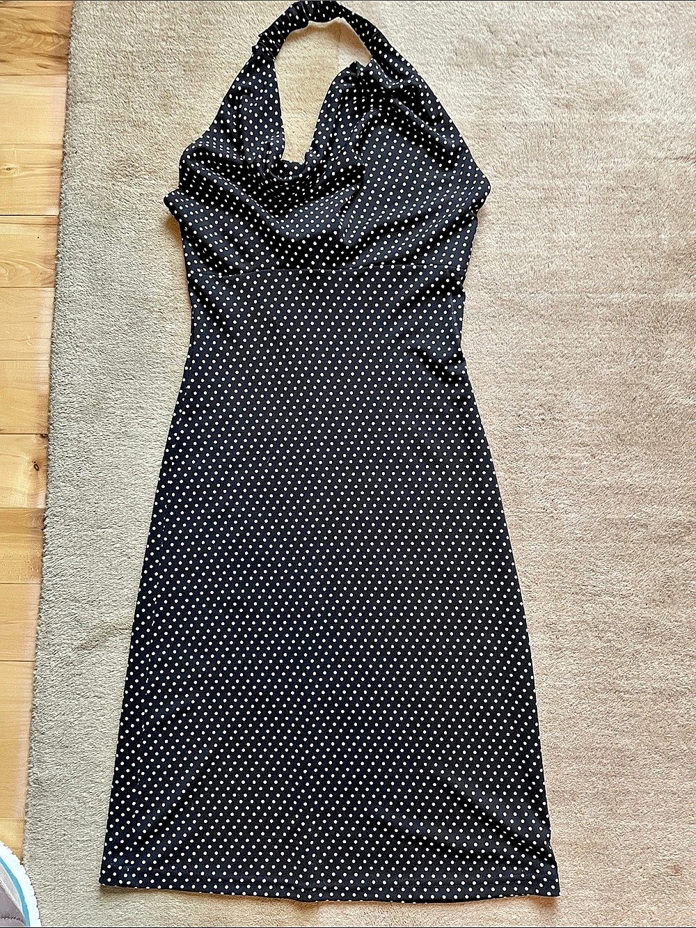 Byer California Polka Dot Halter Maxi Dress Size Small